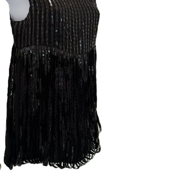 Alice & Olivia black silk sleeveless cocktail dress Sz M - Picture 9 of 12